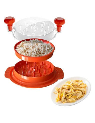 Desmenuzadora de Pollo LSUDFHE Naranja, Apta para Lavavajillas