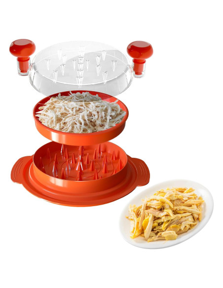 Desmenuzadora de Pollo LSUDFHE Naranja, Apta para Lavavajillas Desmenuzadora de Pollo LSUDFHE Naranja, Apta para Lavavajillas