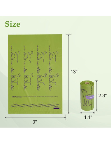 Bolsas de Basura para Perros Wowflash 720 Unidades Aroma Lavanda