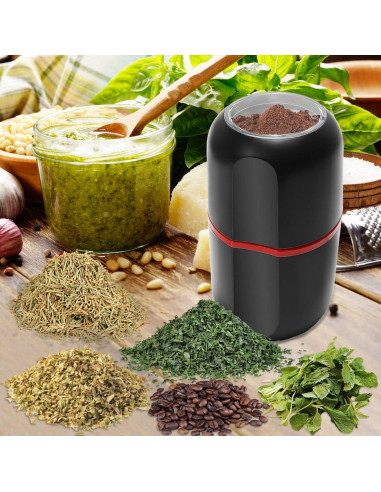 Molino Eléctrico de Hierbas Turimon 120g - Negro Automático