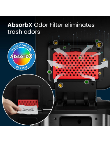 Cubo de Basura iTouchless 50L Acero Inoxidable con Pedal
