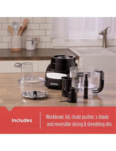 Procesador de Alimentos BLACK+DECKER FP4100B 8 Tazas 450W Procesador de Alimentos BLACK+DECKER FP4100B 8 Tazas 450W