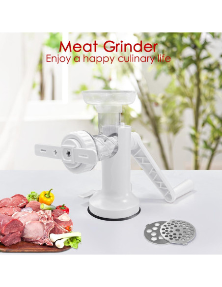 Molinillo de Carne Manual LHS 3 en 1 con Soporte Blanco Molinillo de Carne Manual LHS 3 en 1 con Soporte Blanco