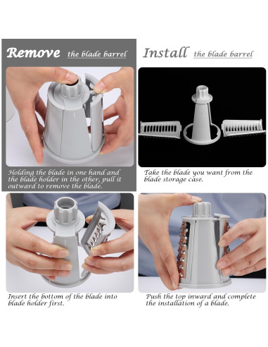 Rallador de Queso Ourokhome 5 en 1 Manual Blanco