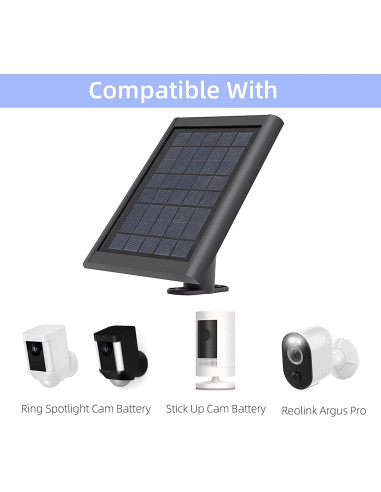 Panel Solar 5W LRKHFFD para Ring Stick Up Cam y Spotlight Cam