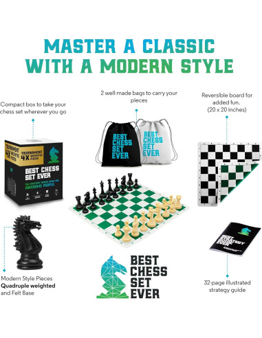 Juego de Ajedrez Profesional Mejor Juego de Ajedrez 4x XL