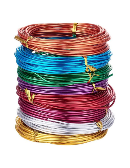 Alambre de Artesanía KISSITTY 12 Gauge 8 Colores 6m Alambre de Artesanía KISSITTY 12 Gauge 8 Colores 6m