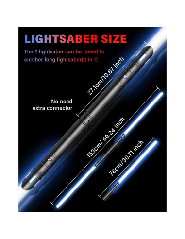 Sable de Luz ANASABER CT008 RGB 12 Colores con Metal