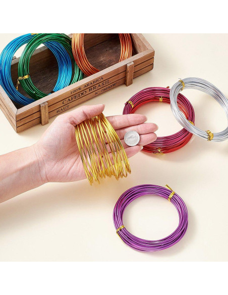 Alambre de Artesanía KISSITTY 12 Gauge 8 Colores 6m Alambre de Artesanía KISSITTY 12 Gauge 8 Colores 6m