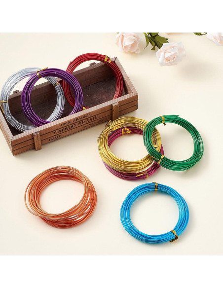 Alambre de Artesanía KISSITTY 12 Gauge 8 Colores 6m Alambre de Artesanía KISSITTY 12 Gauge 8 Colores 6m