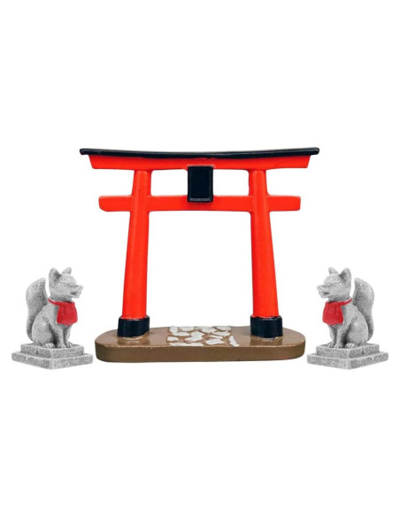 Mini Jardín Japonés POPETPOP - Puerta Torii y Zorro Sagrado Mini Jardín Japonés POPETPOP - Puerta Torii y Zorro Sagrado
