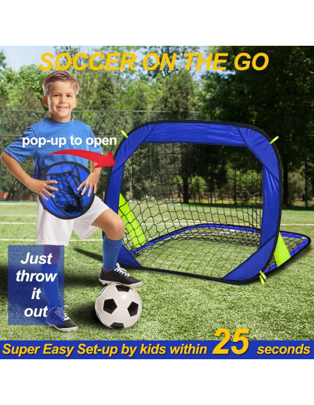 Portería de Fútbol EVERRUSH S03 Plegable 100x70cm Azul Portería de Fútbol EVERRUSH S03 Plegable 100x70cm Azul