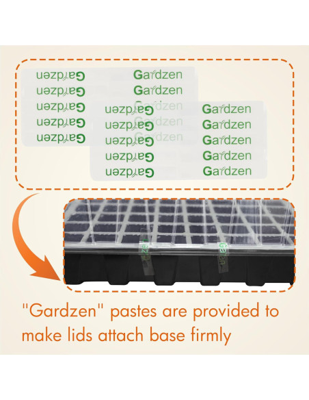 Kit de Bandejas para Iniciar Semillas Gardzen 5 Piezas 40 Celdas Kit de Bandejas para Iniciar Semillas Gardzen 5 Piezas 40 Celdas