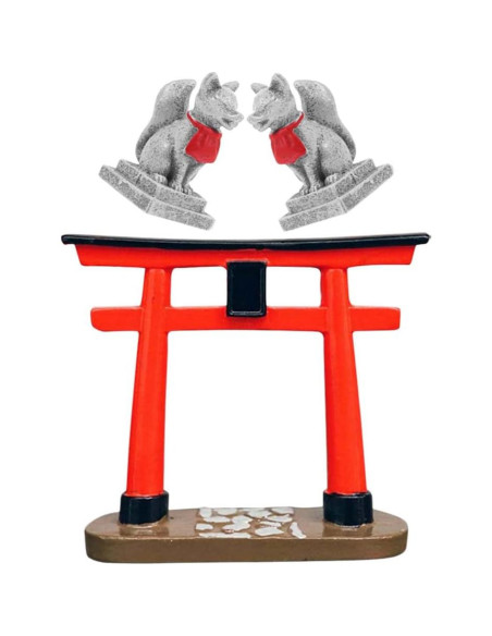 Mini Jardín Japonés POPETPOP - Puerta Torii y Zorro Sagrado Mini Jardín Japonés POPETPOP - Puerta Torii y Zorro Sagrado