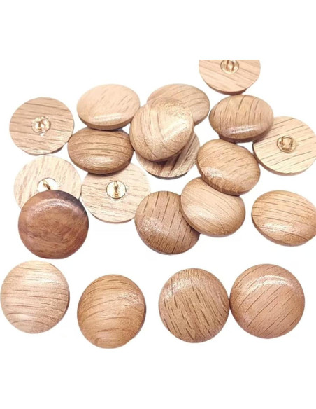 20 Botones de Madera Natural Lmlliang 18mm para Costura 20 Botones de Madera Natural Lmlliang 18mm para Costura
