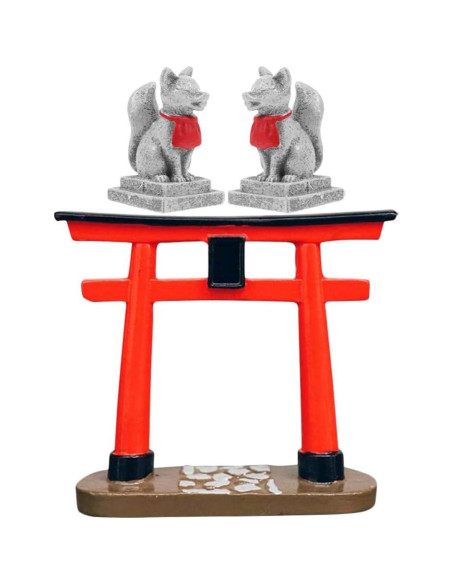 Mini Jardín Japonés POPETPOP - Puerta Torii y Zorro Sagrado Mini Jardín Japonés POPETPOP - Puerta Torii y Zorro Sagrado
