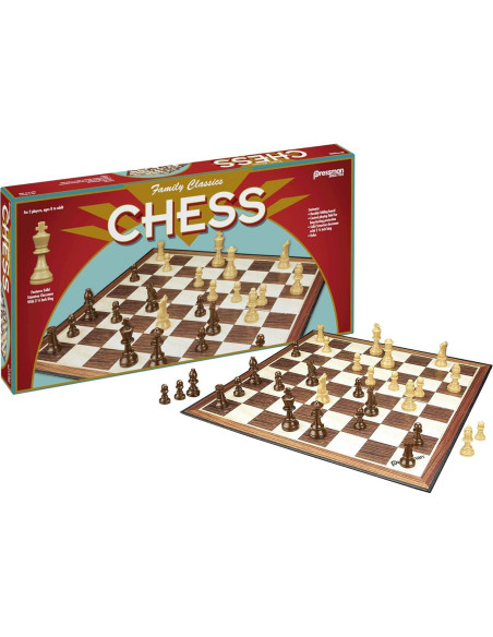 Juego de Ajedrez Clásicos Familiares Pressman - Tablero Plegable Juego de Ajedrez Clásicos Familiares Pressman - Tablero Plegable