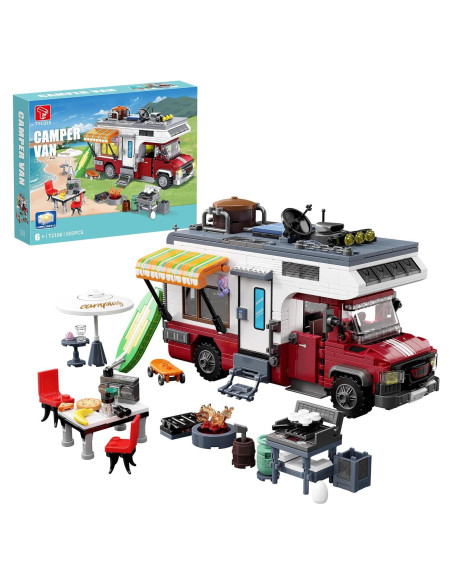 Juego de Construcción Furgoneta Camper TYCOLE 880 Piezas Juego de Construcción Furgoneta Camper TYCOLE 880 Piezas
