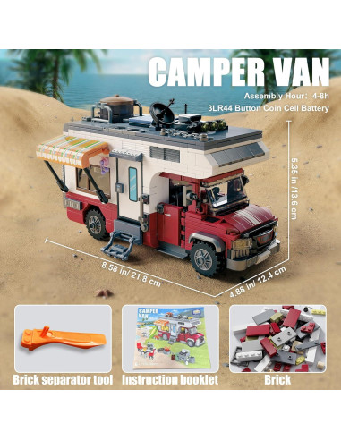Juego de Construcción Furgoneta Camper TYCOLE 880 Piezas