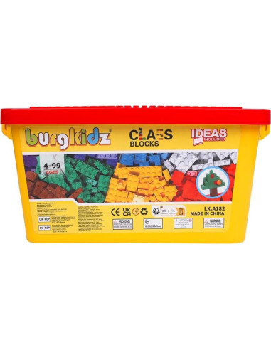 Ladrillos de Construcción Burgkidz 568 Piezas Juguete Educativo