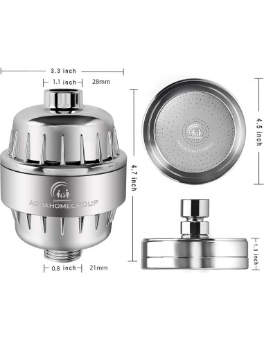 Cabezal de Ducha Filtrado AquaHomeGroup 20+3 Etapas