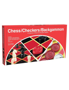 Pressman Ajedrez / Damas / Backgammon - 3 Juegos en 1