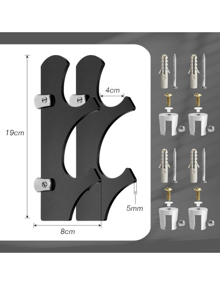 Soporte de Pared para Sable de Luz TOPNEW Acrílico Negro Soporte de Pared para Sable de Luz TOPNEW Acrílico Negro