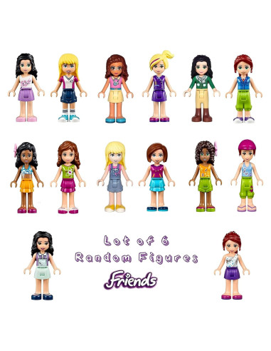 LEGO Friends Lote de 6 Minifiguras Aleatorias - Sin Duplicados