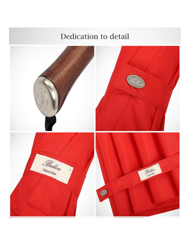 Paraguas Plegable Balios Rojo Vibrante Automático