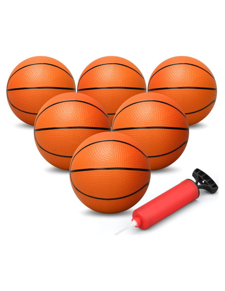 Balones de Baloncesto Mini Dilabnba Naranja 15 cm 6 Piezas Balones de Baloncesto Mini Dilabnba Naranja 15 cm 6 Piezas