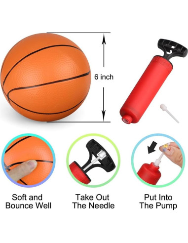 Balones de Baloncesto Mini Dilabnba Naranja 15 cm 6 Piezas