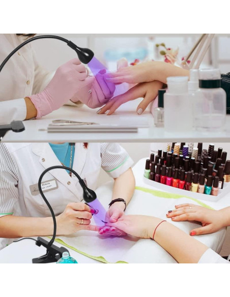 Lámpara UV para Uñas Mlogiroa 3W con Brazo Flexible y USB Lámpara UV para Uñas Mlogiroa 3W con Brazo Flexible y USB