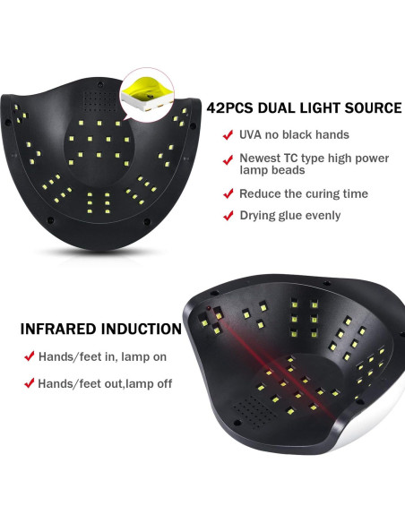 Lámpara de Uñas UV Gel Sunrich 120W con 4 Temporizadores Lámpara de Uñas UV Gel Sunrich 120W con 4 Temporizadores