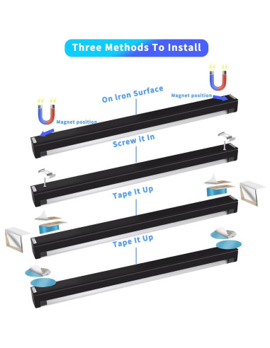 Barra de luz negra LED 10W 1ft THLITURE para fiestas y arte