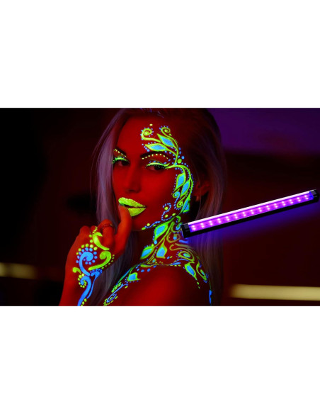 Barra de luz negra LED 10W 1ft THLITURE para fiestas y arte Barra de luz negra LED 10W 1ft THLITURE para fiestas y arte