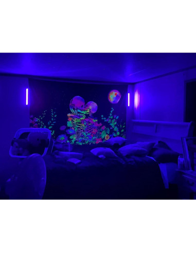 Barra de luz negra LED 10W 1ft THLITURE para fiestas y arte