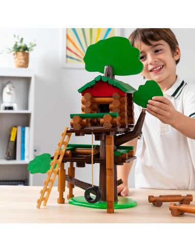 Juego de Construcción Casa en Árbol K'NEX 2 Niveles 80 Piezas