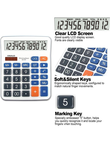 Calculadora de Escritorio Pendancy OS-5M Pantalla Grande Calculadora de Escritorio Pendancy OS-5M Pantalla Grande
