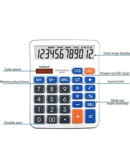 Calculadora de Escritorio Pendancy OS-5M Pantalla Grande Calculadora de Escritorio Pendancy OS-5M Pantalla Grande