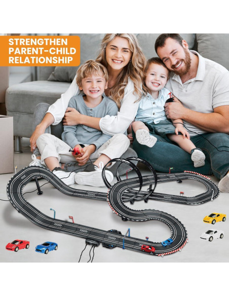 Pista de Carreras Eléctrica Tucraew 8,53 m con 4 Coches Pista de Carreras Eléctrica Tucraew 8,53 m con 4 Coches