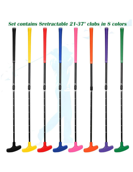 Set de 8 Palos de Golf Leyndo Ajustables para Adultos Set de 8 Palos de Golf Leyndo Ajustables para Adultos