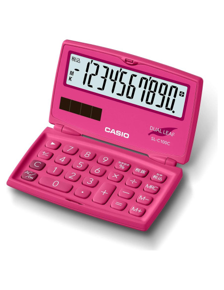 Calculadora Casio SL-C100C-RD-N Rosa Plegable 10 Dígitos Calculadora Casio SL-C100C-RD-N Rosa Plegable 10 Dígitos