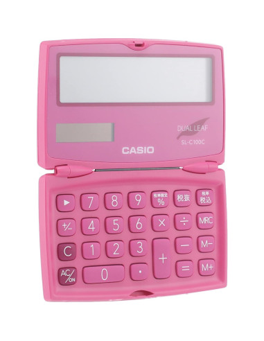 Calculadora Casio SL-C100C-RD-N Rosa Plegable 10 Dígitos