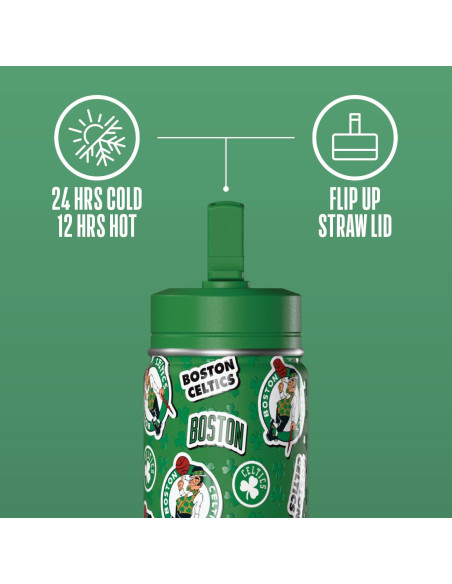 Botella de Agua Mini Hydrapeak Boston Celtics 414ml Aislada Botella de Agua Mini Hydrapeak Boston Celtics 414ml Aislada