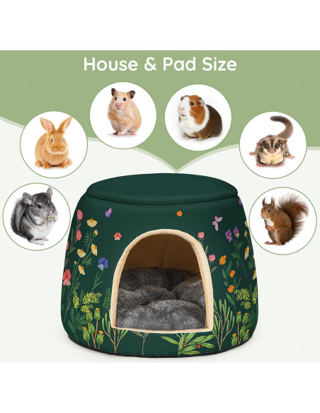 Cama 2 en 1 para Cobayas Glittme - Escondite Lavable 30 cm Cama 2 en 1 para Cobayas Glittme - Escondite Lavable 30 cm