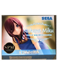 Estatua Miku Nakano Las Quintillizas Esenciales SEGA 22 cm