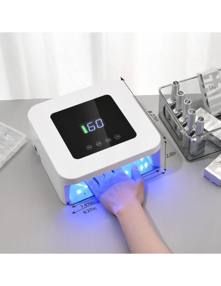 Lámpara UV LED Inalámbrica GAOY para Uñas de Gel, 7800mAh Lámpara UV LED Inalámbrica GAOY para Uñas de Gel, 7800mAh