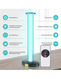 Purificador de Aire UV 100W JTAPURE, Desinfección Eficaz 2