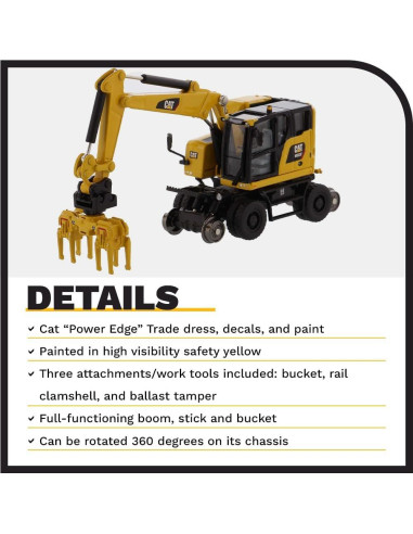 Excavadora sobre Ruedas Caterpillar M323F 1:87 con Herramientas