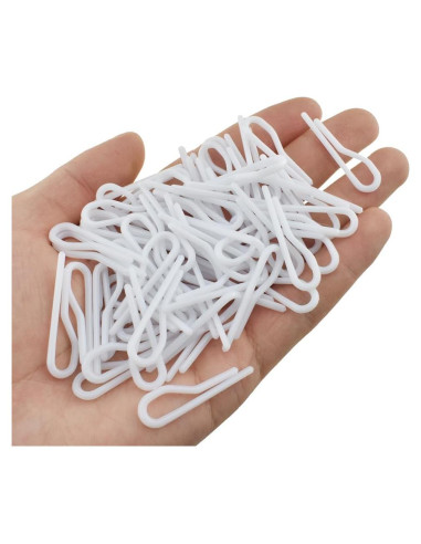 Clip de Cocodrilo HAHIYO 200 Pcs Blanco 35 mm Sin Dientes
